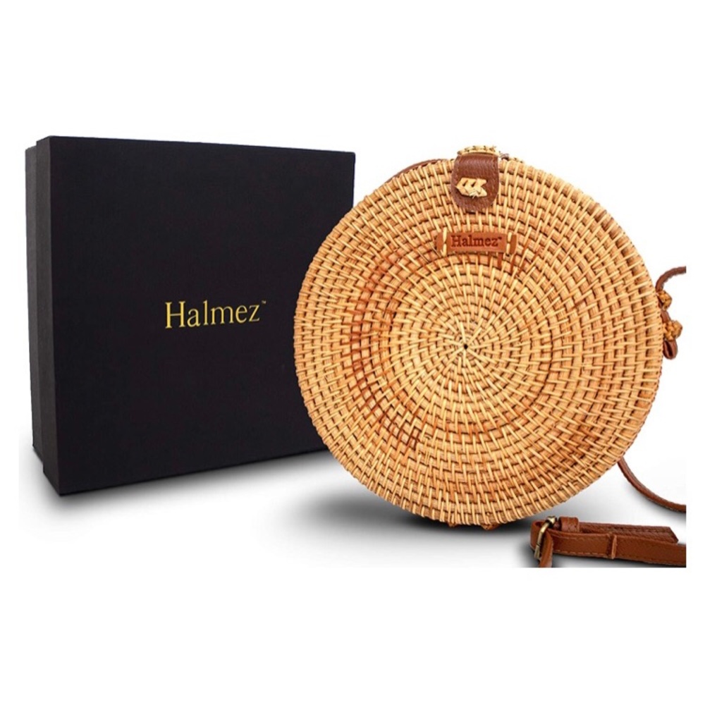 Halmez Rattan Crossbody Bag